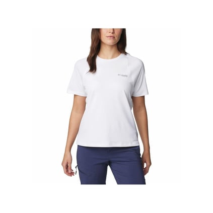 Columbia Columbia Kadın Pamuklu Marka Logolu Yazlık Günlük Kullanım Beyaz T-Shirt 2072541-100