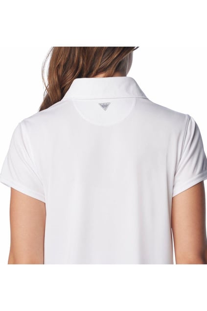 Columbia Columbia Kadın Polo Yaka Kısa Kollu Pamuklu Günlük Beyaz Polo Yaka T-Shirt 2070251-100