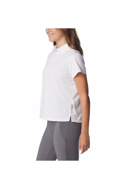 Columbia Columbia Kadın Polo Yaka Kısa Kollu Pamuklu Günlük Beyaz Polo Yaka T-Shirt 2070251-100