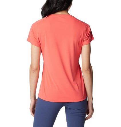 Columbia Columbia Kadın Slim Fit V Yaka Marka Logolu Günlük Kırmızı T-Shirt 1533571-608