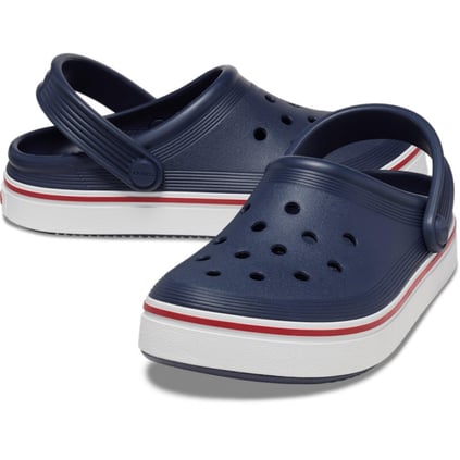 Crocs Crocs Çocuk Logolu Yazlık Orijinal Kaydımaz Günlük Kullanım Lacivert Terlik 208477-4CC