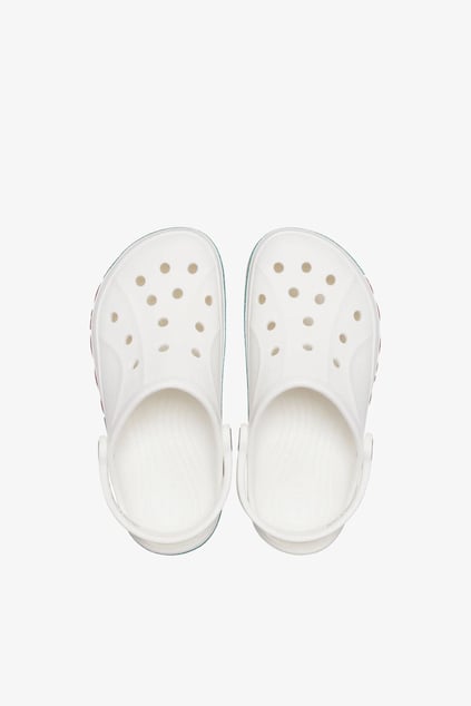 Crocs Crocs UNISEX Taban Çok Renkli Şerit Detaylı Logolu Beyaz Terlik 209730-100