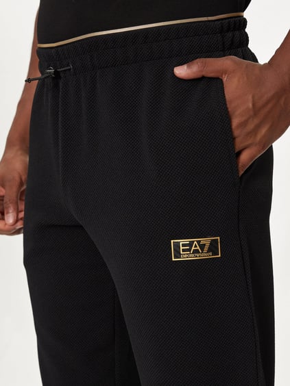 Ea7 Ea7 Erkek Dokuma Kumaş  Normal Bel  Düz Model Siyah Pantolon 7M000030 AF10344-UC001