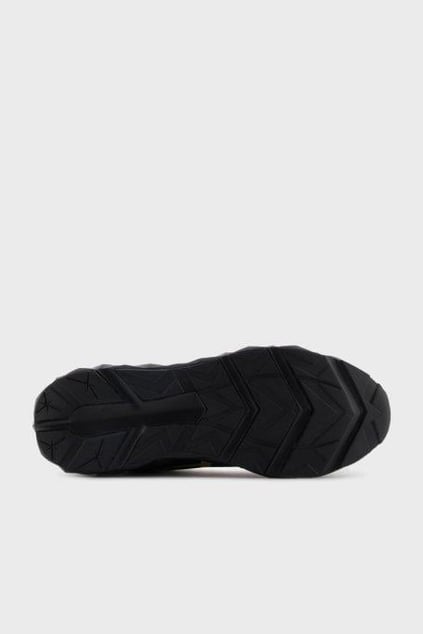 EA7 Ea7 Erkek Hafif Yüksek Taban Kartal Logolu Siyah-Altın Sneaker X8X217 XK433-R969