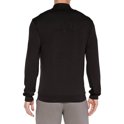 Ea7 Ea7 Erkek Kapüşonlu Fermuar Kapamalı Cepli Uzun Kol Siyah Sweatshirt 6DPM82 PJZKZ-1200