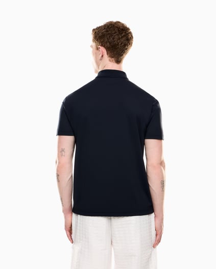 Ea7 Ea7 Erkek Kısa Kollu Polo Yaka Düğme Kapamalı Lacivert Polo Yaka T-Shirt 7M000180 AF13530-UB102