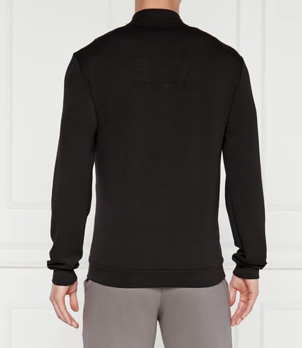 Ea7 Ea7 Erkek Marka Logolu Uzun Kollu Rahat Siyah Sweatshirt 6DPM83 PJZKZ-1200