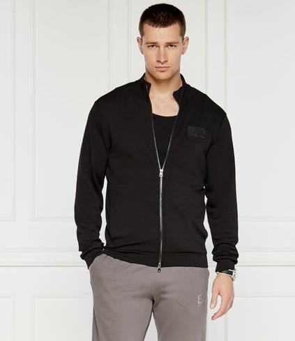 Ea7 Ea7 Erkek Marka Logolu Uzun Kollu Rahat Siyah Sweatshirt 6DPM83 PJZKZ-1200