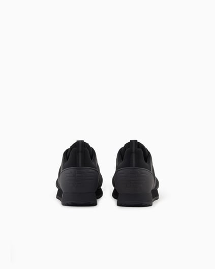 EA7 Ea7 Erkek Nefes Alabilen File Detaylı Rahat Taban Kartal Logo Motifli Siyah Sneaker 7X000334 AF18610-MC178