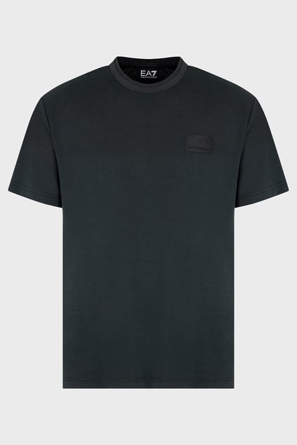 Ea7 Ea7 Erkek Normal Kesim Yuvarlak Yaka Düz Model Siyah T-Shirt 7M000089 AF13862-UC001