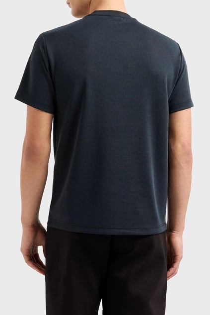 Ea7 Ea7 Erkek Normal Kesim Yuvarlak Yaka Düz Model Siyah T-Shirt 7M000089 AF13862-UC001