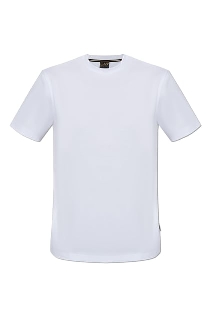 Ea7 Ea7 Erkek Pamuklu Kısa Kollu Günlük Beyaz T-Shirt 7M000023 AF11844-U0002