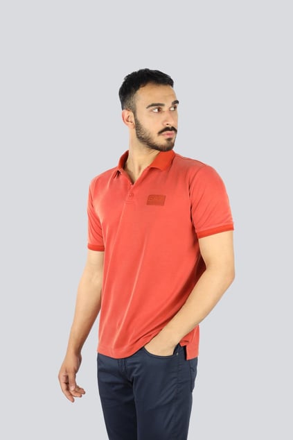 Ea7 Ea7 Erkek Polo Yaka Kol Uçları Farklı Renkli Pamuklu Kısa Kollu Kahverengi T-Shirt 7M000090 AF13862-U3012