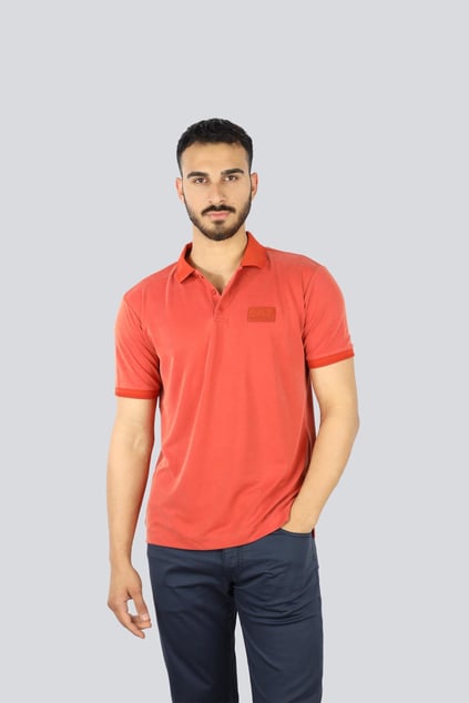 Ea7 Ea7 Erkek Polo Yaka Kol Uçları Farklı Renkli Pamuklu Kısa Kollu Kahverengi T-Shirt 7M000090 AF13862-U3012