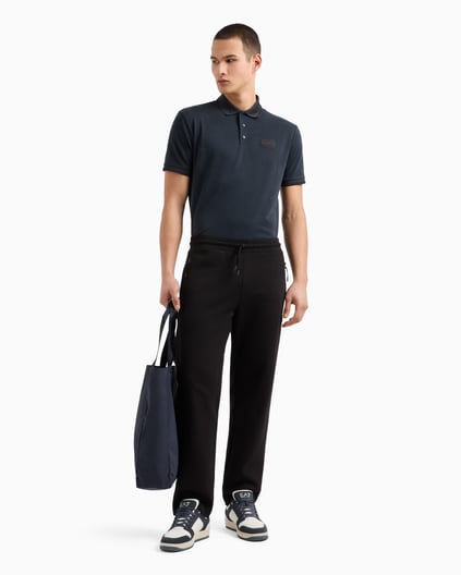 Ea7 Ea7 Erkek Polo Yaka Regular Fit Pamuklu Kısa Kollu Siyah Polo Yaka T-Shirt 7M000090 AF13862-UC001