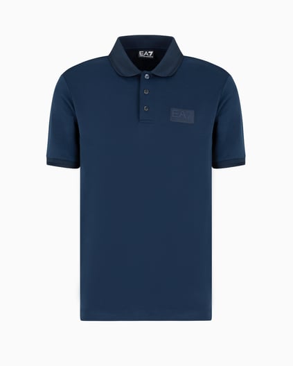 Ea7 Ea7 Erkek Polo Yaka Regular Fit Pamuklu Kısa Kollu Mavi Polo Yaka T-Shirt 7M000090 AF13862-UB102