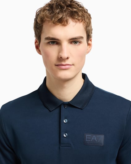 Ea7 Ea7 Erkek Polo Yaka Regular Fit Pamuklu Kısa Kollu Mavi Polo Yaka T-Shirt 7M000090 AF13862-UB102