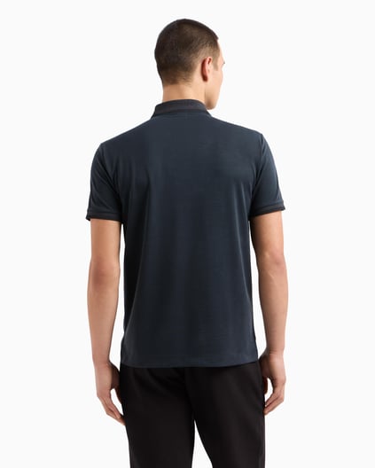 Ea7 Ea7 Erkek Polo Yaka Regular Fit Pamuklu Kısa Kollu Siyah Polo Yaka T-Shirt 7M000090 AF13862-UC001