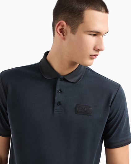 Ea7 Ea7 Erkek Polo Yaka Regular Fit Pamuklu Kısa Kollu Siyah Polo Yaka T-Shirt 7M000090 AF13862-UC001