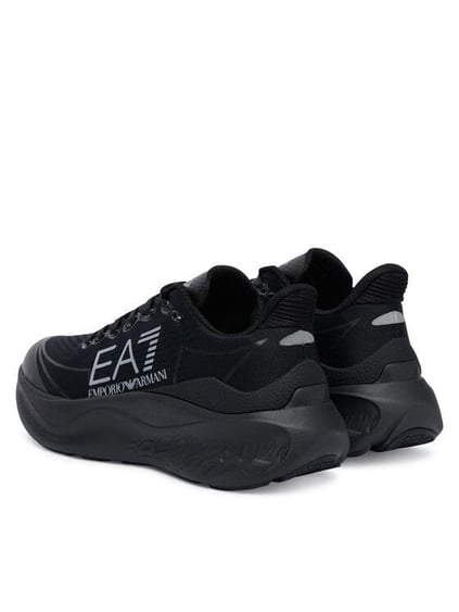 EA7 Ea7 Erkek Rahat ve Yüksek Taban Nefes Alabilen Üst Yüzeyli Siyah-Gümüş Sneaker X8X245 XK442-MC270