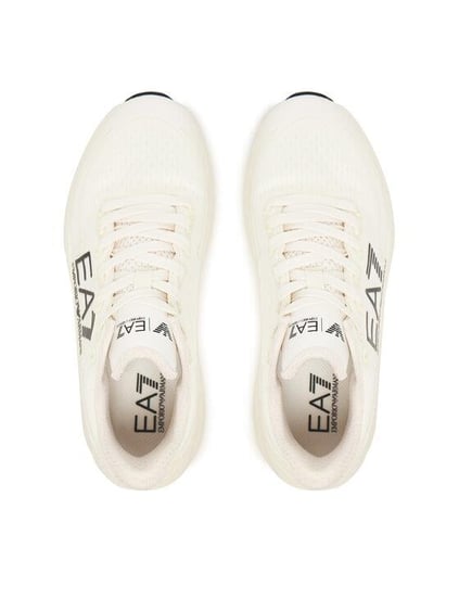 EA7 Ea7 Erkek Rahat ve Yüksek Taban Nefes Alabilen Üst Yüzeyli Beyaz-Siyah Sneaker X8X245 XK442-MZ212
