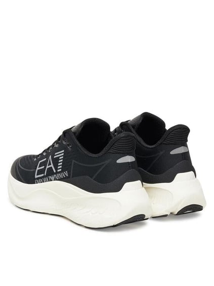 EA7 Ea7 Erkek Rahat ve Yüksek Taban Nefes Alabilen Üst Yüzeyli Beyaz-Siyah Sneaker X8X245 XK442-MZ210