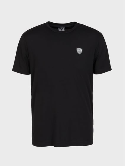 Ea7 Ea7 Erkek Regular Fit Yuvarlak Yaka Kısa Kollu Siyah T-Shirt 8NPT16 PJRGZ-1200