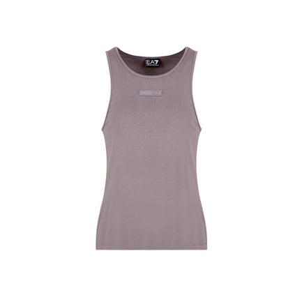 Ea7 Ea7 Kadın Normal Kesim Halter Yaka Dokuma Kumaş Antrasit T-Shirt 7W000251 AF12956-U6278