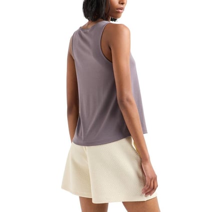 Ea7 Ea7 Kadın Normal Kesim Halter Yaka Dokuma Kumaş Antrasit T-Shirt 7W000251 AF12956-U6278