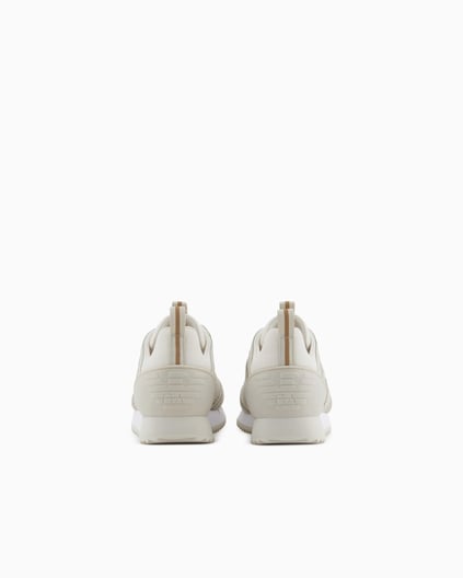Ea7 Ea7 Unısex Fileli Şerit Logolu Bağıcıklı Gümüş Sneaker X8X027 XK050-U453