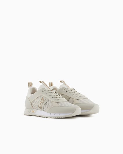 Ea7 Ea7 Unısex Fileli Şerit Logolu Bağıcıklı Gümüş Sneaker X8X027 XK050-U453