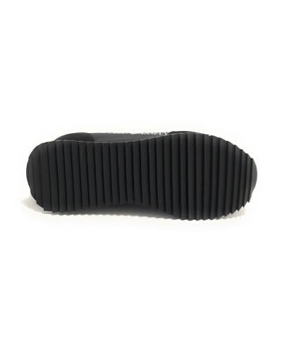 EA7 Ea7 Unısex Kalın Rahat Taban Logo Desenli Süet Detaylı Siyah-Beyaz Sneaker 7X000541 AF18609-MZ175