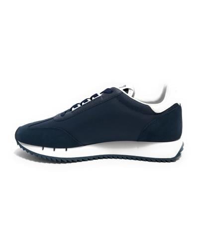EA7 Ea7 Unısex Kalın Rahat Taban Logo Desenli Süet Detaylı Lacivert-Beyaz Sneaker 7X000541 AF18609-MB198
