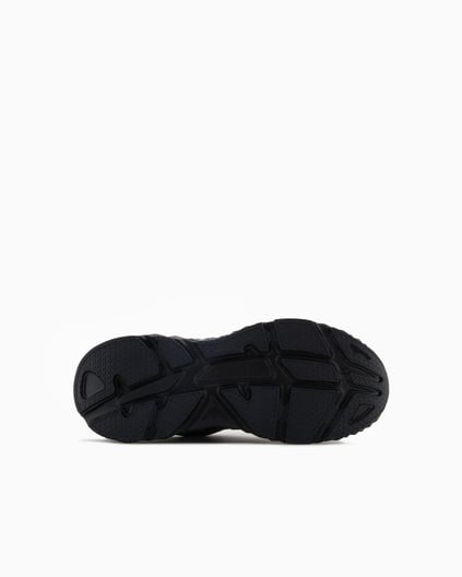 Ea7 Ea7 Unısex Rahat Yüksek Tabanlı Nefes Alabilir File Detaylı Armani Kartal Logolu Siyah Sneaker X8X239 XK432-S336