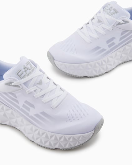 Ea7 Ea7 Unısex Rahat Yüksek Tabanlı Nefes Alabilir File Detaylı Armani Kartal Logolu Gri Sneaker X8X239 XK432-R965