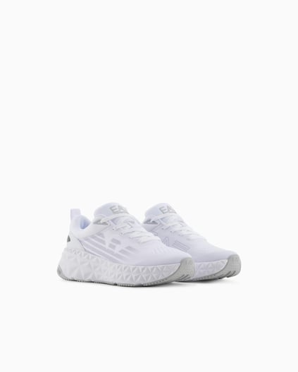Ea7 Ea7 Unısex Rahat Yüksek Tabanlı Nefes Alabilir File Detaylı Armani Kartal Logolu Gri Sneaker X8X239 XK432-R965