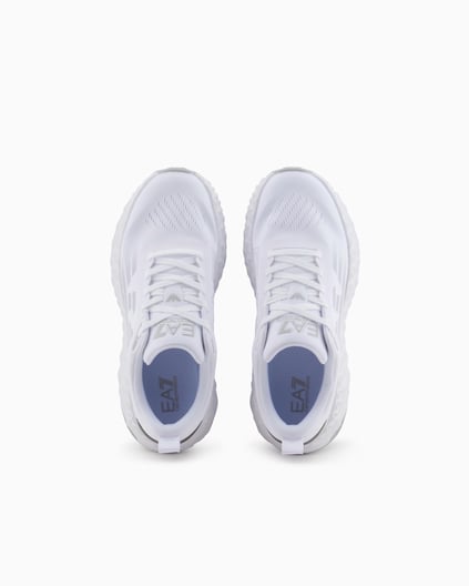 Ea7 Ea7 Unısex Rahat Yüksek Tabanlı Nefes Alabilir File Detaylı Armani Kartal Logolu Gri Sneaker X8X239 XK432-R965