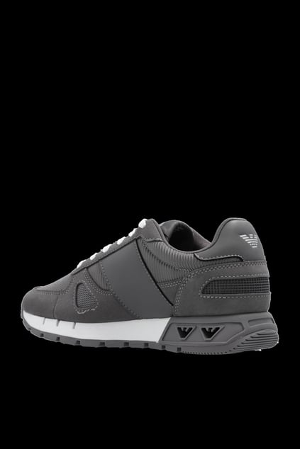 Ea7 Ea7 UNISEX Yuvarlak Burunlu Fileli Kumaş Logolu Gri Sneaker X8X151 XK354-T992