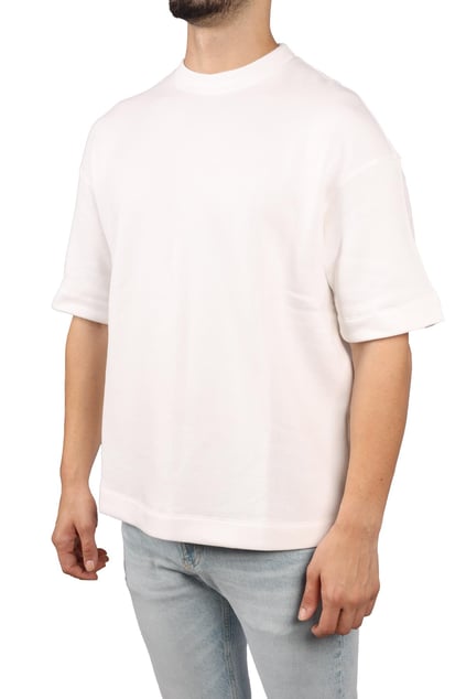 Emporio Armani Emporıo Armani Erkek %100 Pamuklu Logolu Kısa Kollu Beyaz T-Shirt 3R1TBY 1JFBZ-0101