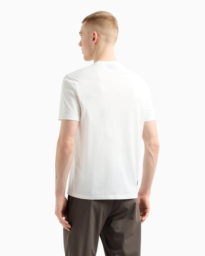 EMPORIO ARMANI Emporıo Armani Erkek %100 Pamuklu Regular Fit Yuvarlak Yakalı Kısa Kollu Beyaz T-Shirt EM000983 AF13669-U0003