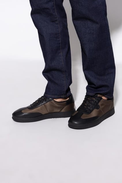 Emporio Armani Emporıo Armani Erkek Bağcıklı Bağlama Yuvarlak Burun Deri Rahat Taban Kahverengi Sneaker EM003062 AF18210-M7080