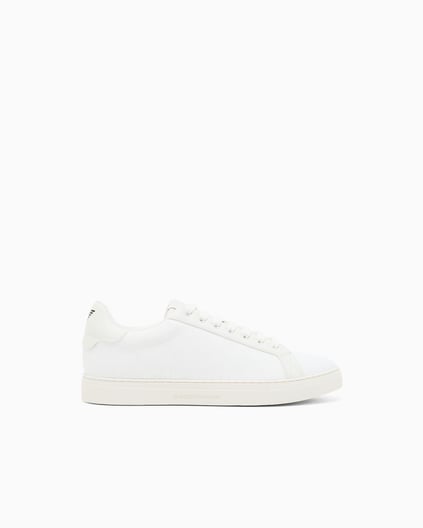 EMPORIO ARMANI Emporıo Armani Erkek Bağlamalı Orta Kalın Taban Deri Beyaz Sneaker EM003843 AF20003-M0107