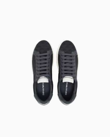 EMPORIO ARMANI Emporıo Armani Erkek Bağlamalı Orta Kalın Taban Deri Lacivert Sneaker EM003843 AF20003-MB007