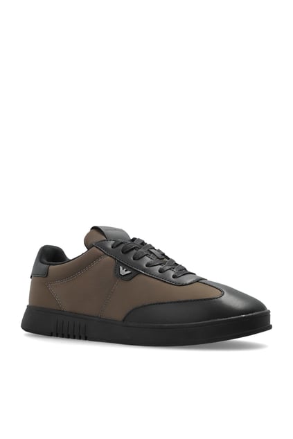 Emporio Armani Emporıo Armani Erkek Bağcıklı Bağlama Yuvarlak Burun Deri Rahat Taban Kahverengi Sneaker EM003062 AF18210-M7080