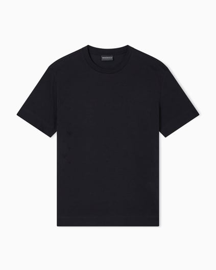 EMPORIO ARMANI Emporıo Armani Erkek Bisiklet Yaka Kısa Kol Pamuklu Düz Model Siyah T-Shirt EM002968 AF10762-FC245