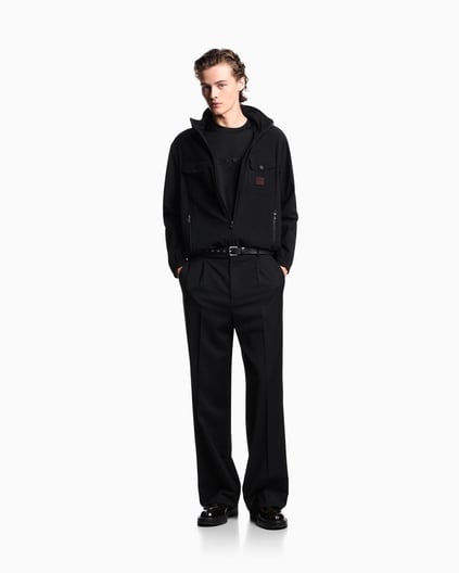 Emporio Armani Emporıo Armani Erkek Büyük Kartal İşlemeli Yuvarlak Yakalı Pamuklu Kısa Kollu Siyah T-Shirt EM002835 AF10761-UC001