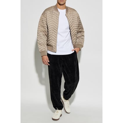 Emporio Armani Emporıo Armani Erkek Çift Taraflı Dik Yaka Arkası Marka Logolu Uzun Kollu Bej Mont 6D1B71 1NUAZ-0144