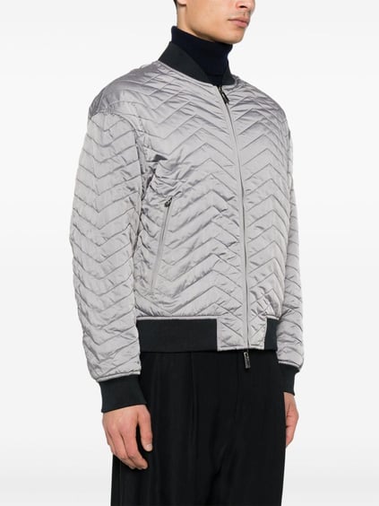 Emporio Armani Emporıo Armani Erkek Çift Taraflı Dik Yaka Arkası Marka Logolu Uzun Kollu Gri Mont 6D1B71 1NUAZ-06K3