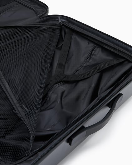EMPORIO ARMANI Emporıo Armani Erkek Dış Fermuarlı Cep Üst Sap Dört Tekerlek Siyah Valiz & Bavul EM002547 AF13805-UC001