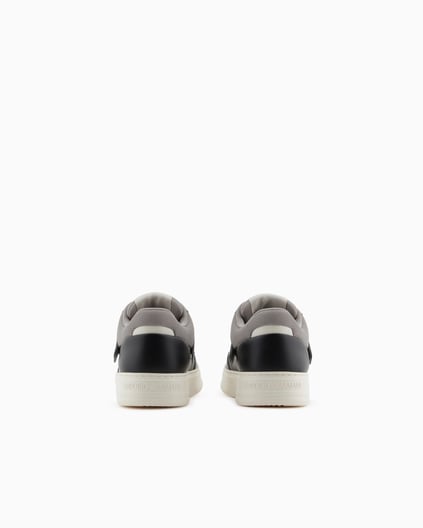 EMPORIO ARMANI Emporıo Armani Erkek Düz Taban Kırmızı İşaret Ve Kalp Desenli Siyah Sneaker X4X688 XR333-U566